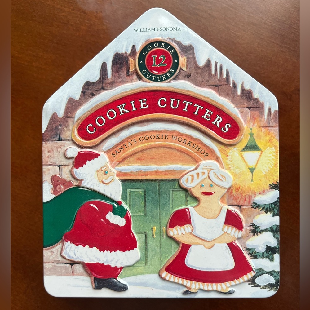 Williams Sonoma Santa's Cookie Workshop Cutter Set 12 Christmas Cookie Cutters